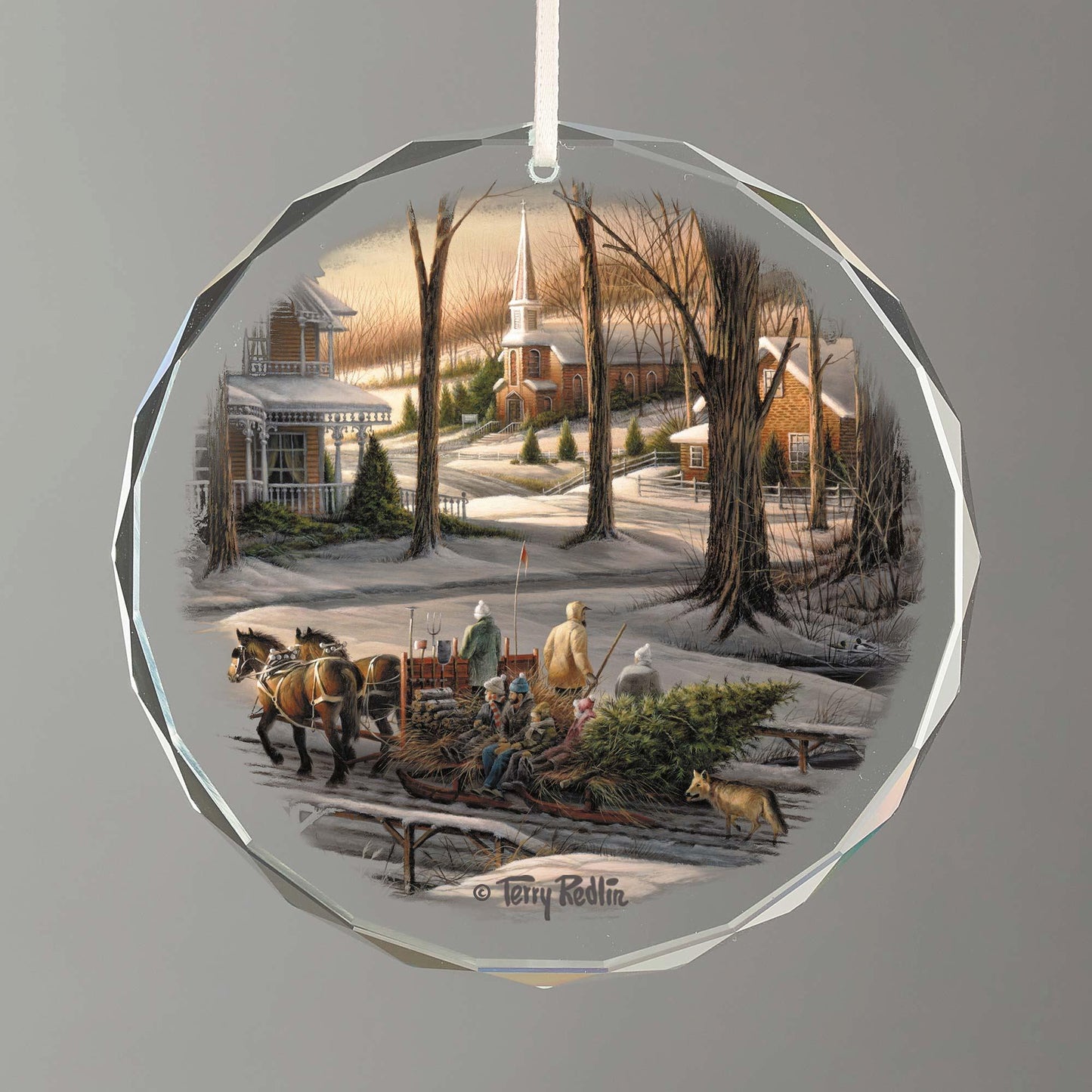 Homeward Bound Round Glass Ornament - Wild Wings