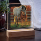 Quiet Time—Quarter Horse Acrylic Night Light - Wild Wings