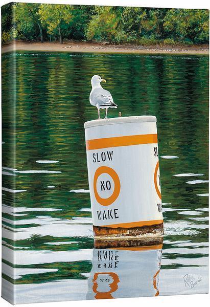 River Traffic Cop Gallery Wrapped Canvas - Wild Wings