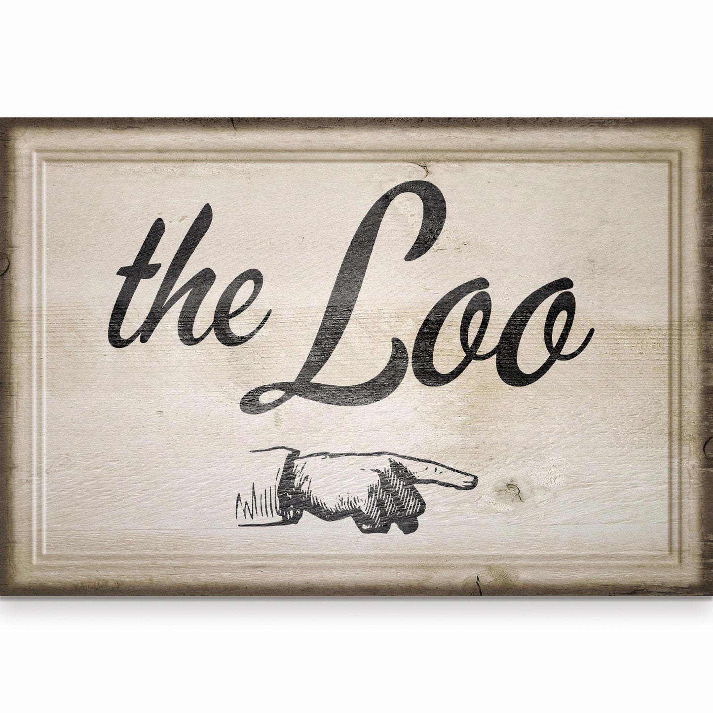 The Loo 12" x 18" Wood Sign - Wild Wings
