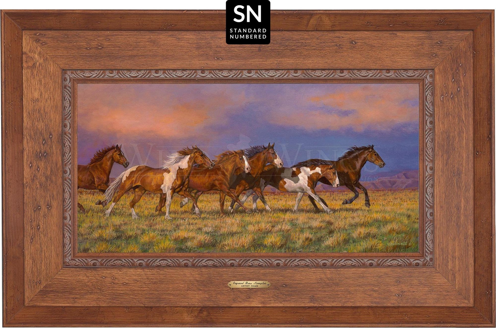 Unbroken—Horses; Standard Numbered Edition (SN) Master Artisan Canvas - Wild Wings