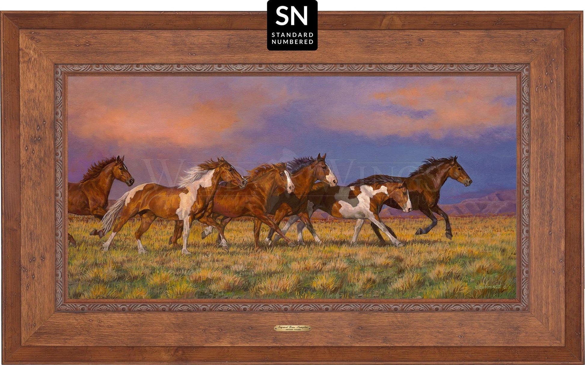 Unbroken—Horses; Standard Numbered Edition (SN) Master Artisan Canvas - Wild Wings