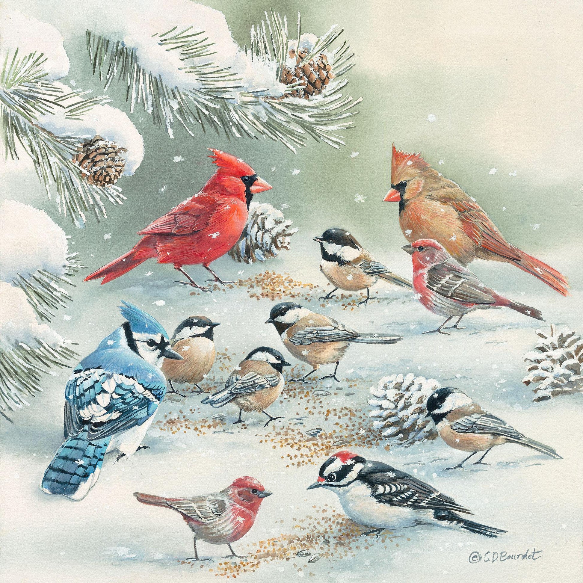 Winter Picnic Print - Wild Wings