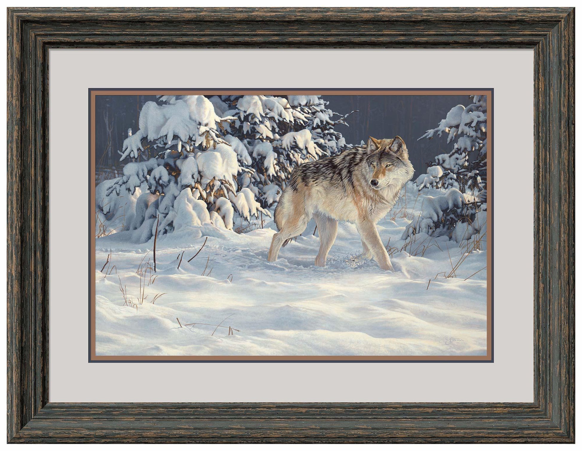 Winter Stroll — Gray Wolf Limited Edition Paper Print - Wild Wings